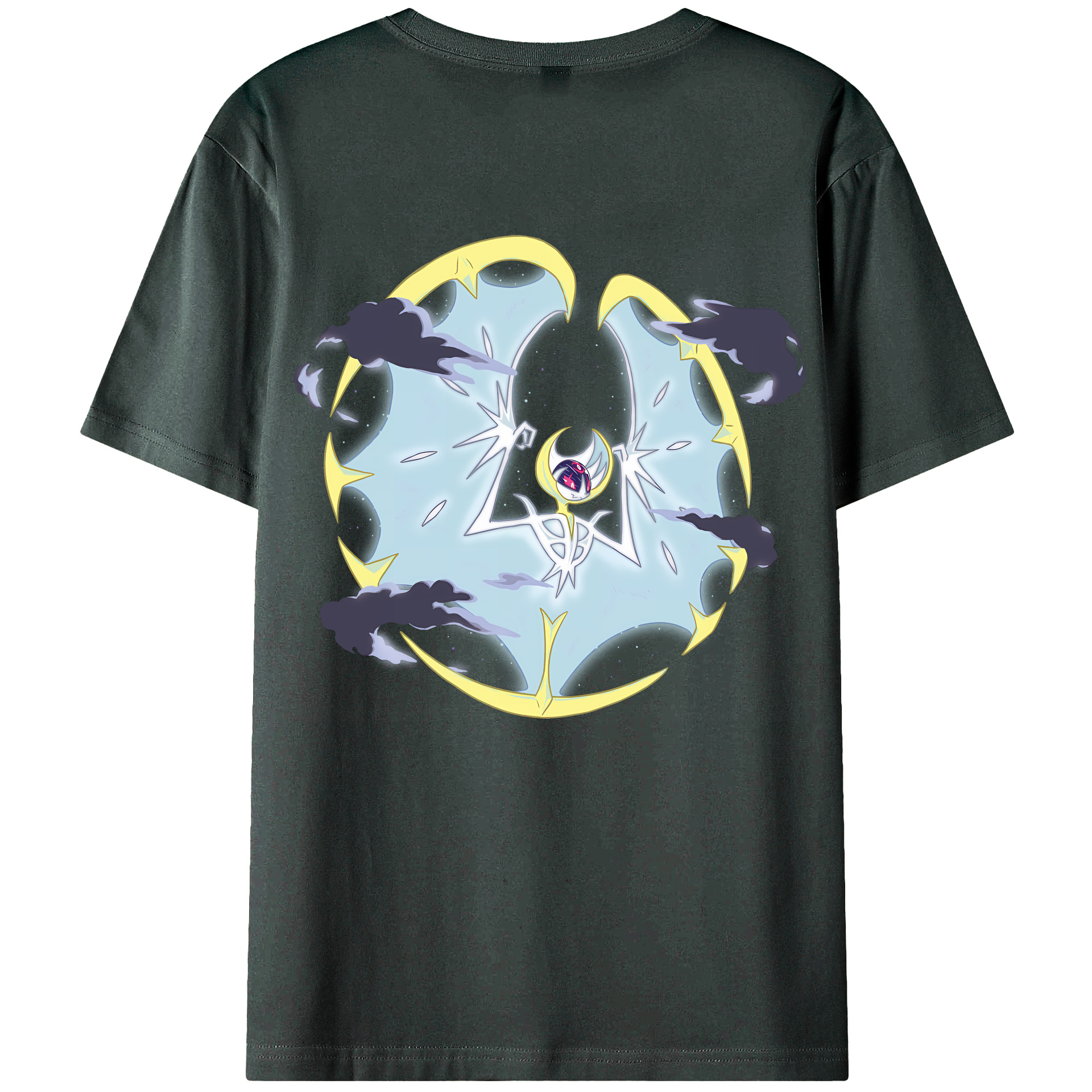 （画像用） ポケットモンスター Pokémon 綿100％ メンズ半袖Tシャツ（バックプリント） 通気性